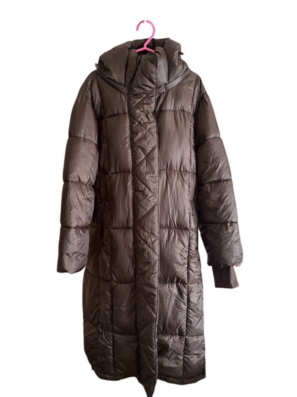GAP Long Quilted Puffer Coat - Brown